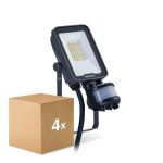 Fordelspakke 4x Philips LED Projektør Ledinaire BVP167 10W 1200lm 110D - 830-840-865 CCT | IP65 - Bevægelses- og Lyssensor - Symmetrisk